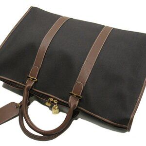 Dunhill Boston bag Gray Brown Gold Women Authentic secondhand